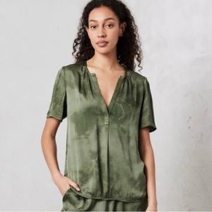 RAQUEL ALLEGRA Lilakoi Tie Dye Short Sleeve Top